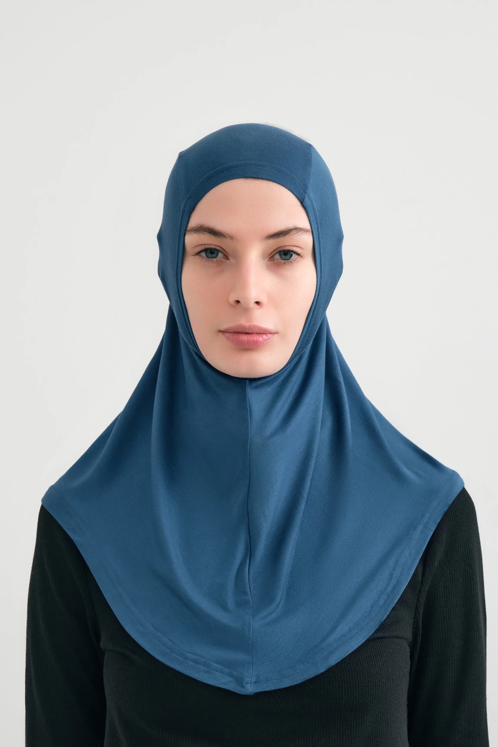 Indigo Blue Jersey Balaclava Under-Scarf